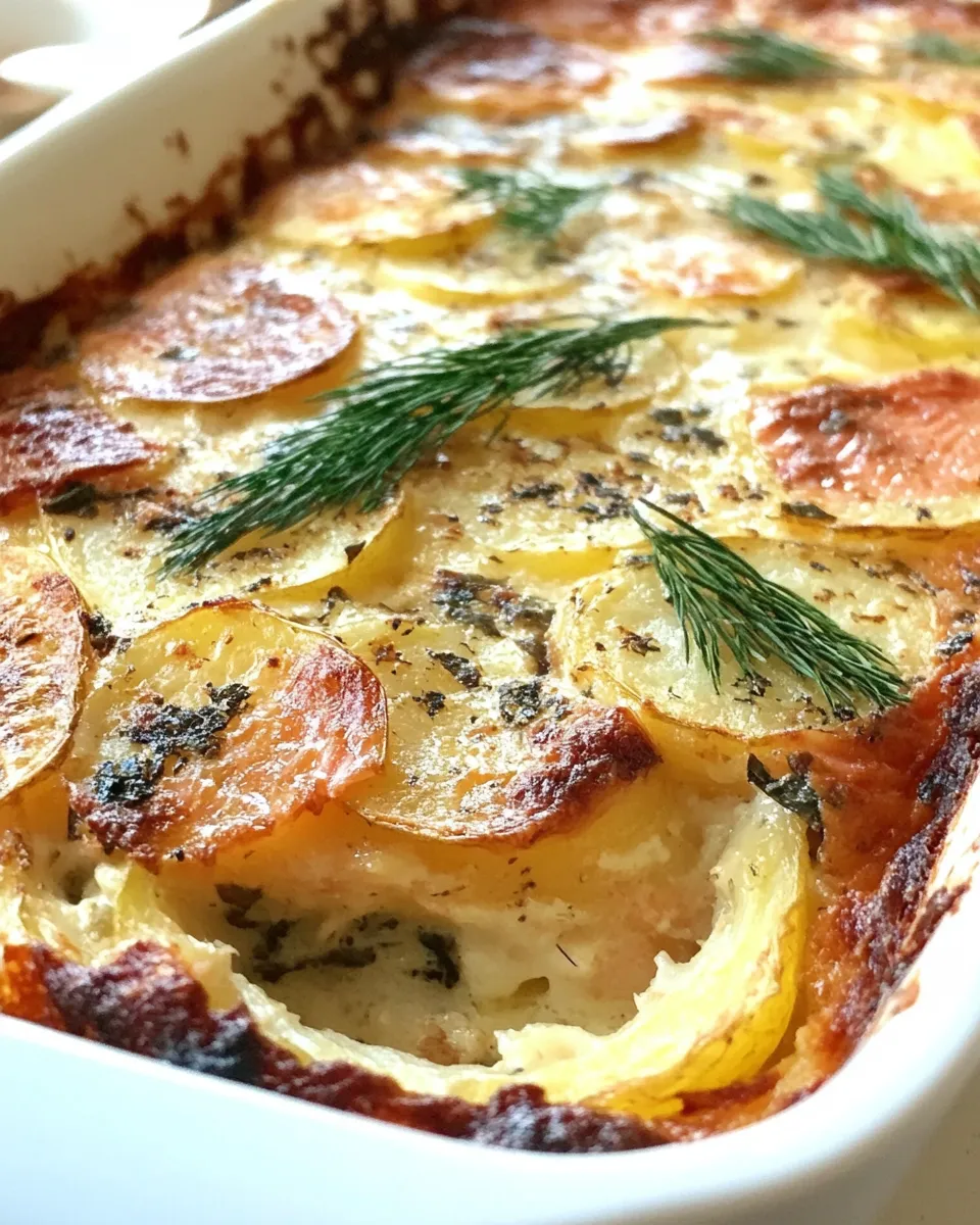 Easy Laxpudding: Swedish Salmon & Potatoes Bake food shot