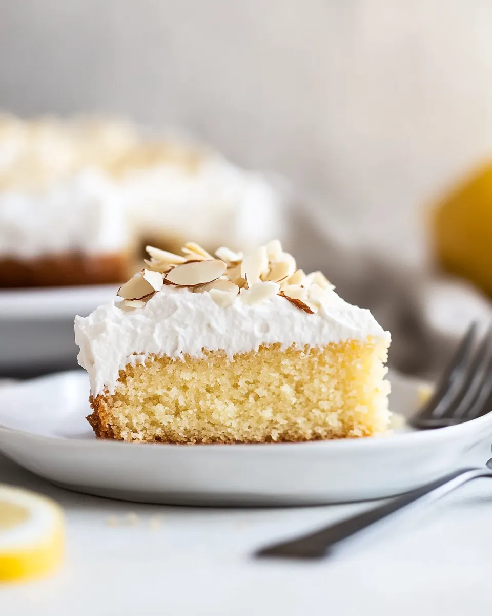 Homemade Lemon-Coconut Almond Cake recipe photo