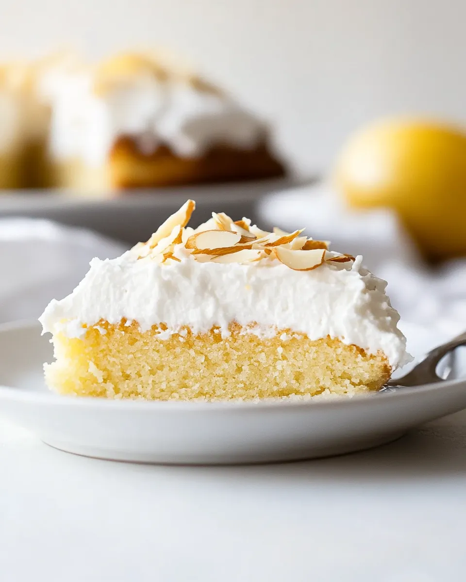 Delicious Lemon-Coconut Almond Cake plate image