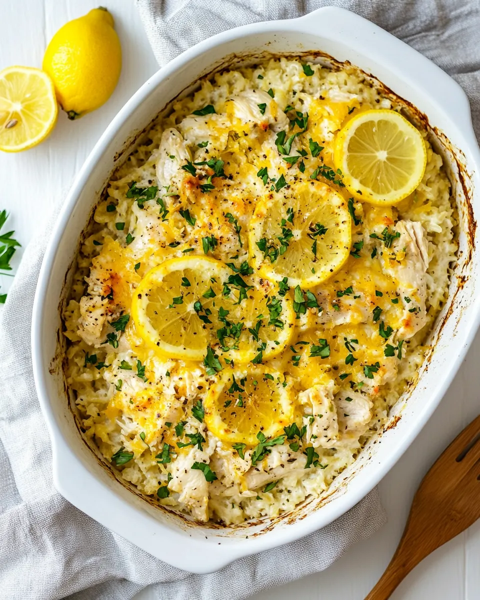 Easy Lemon Chicken Casserole food shot
