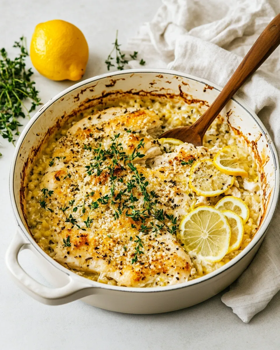 Delicious Lemon Chicken Casserole plate image
