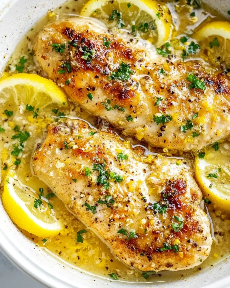 Savory Lemon Chicken Recipe (with Lemon Butter Sauce) shot