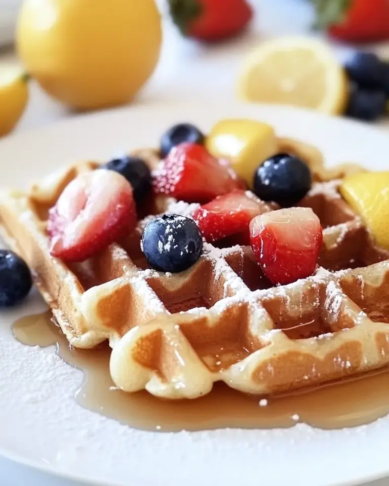 Homemade Lemon Waffles photo