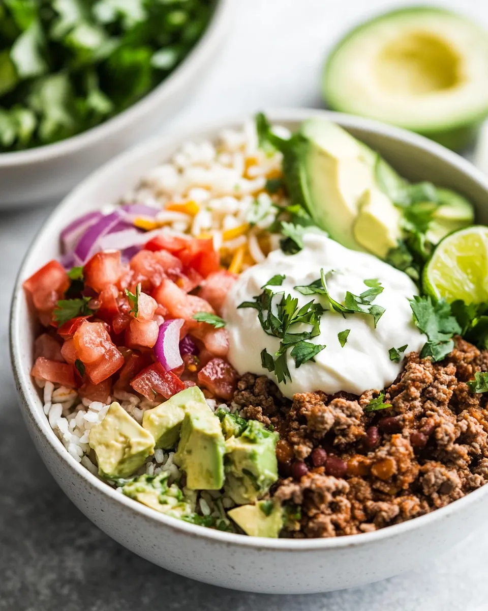 Easy Low Carb Taco Bowls recipe image