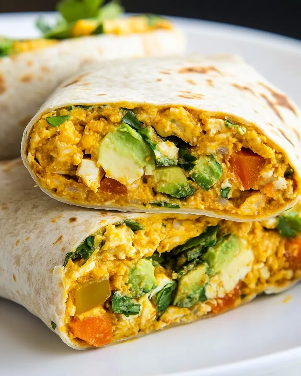 Delicious Meal-Prep Friendly Vegan Breakfast Burritos plate image