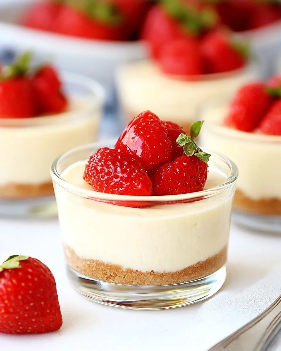 Homemade Mini No-Bake Cheesecakes photo