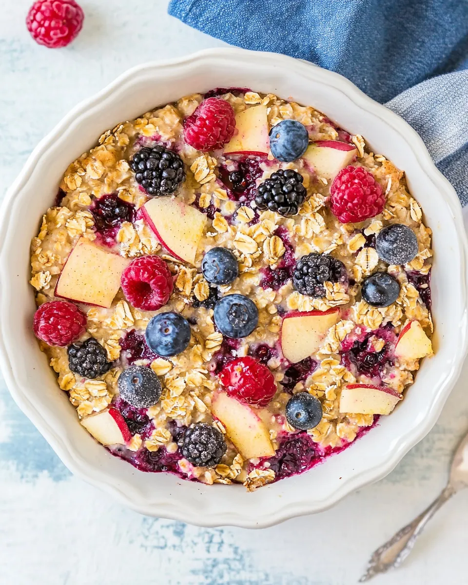 Classic Mixed Berry and Apple Baked Oatmeal image