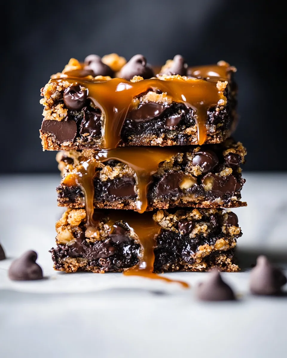 Classic Mocha Caramel Crunch Chocolate Chip Cookie Bars. dish photo