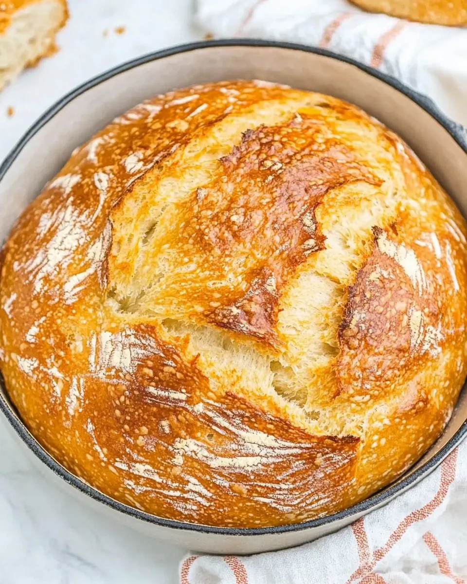 Classic Molasses No Knead Bread recipe image