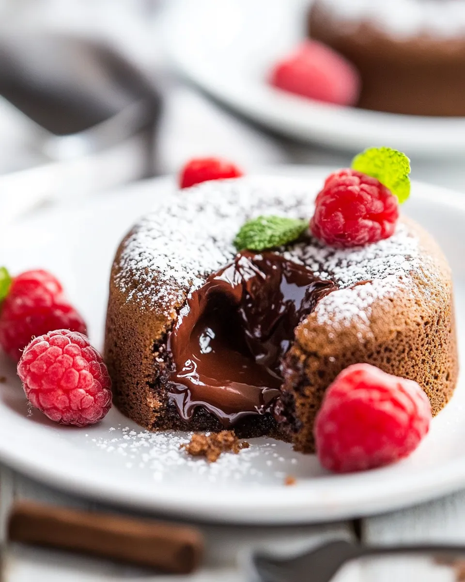 Delicious Molten Chocolate Lava Cakes plate image