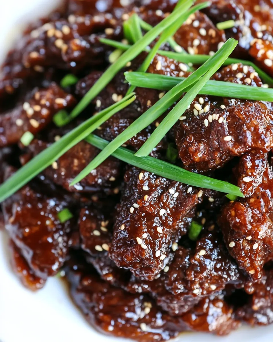 Delicious Mongolian Beef Recipe shot