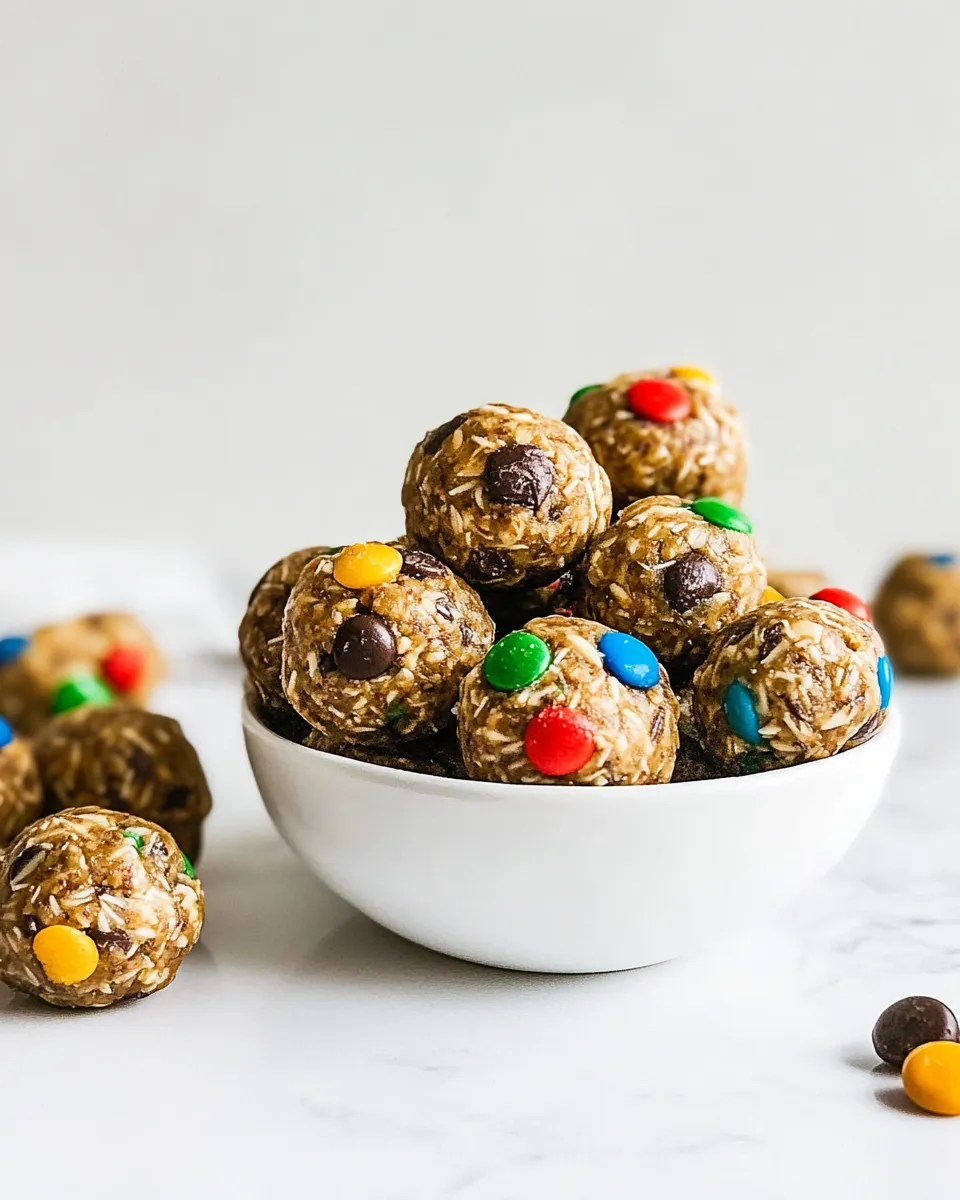Easy Monster Cookie Energy Balls food shot