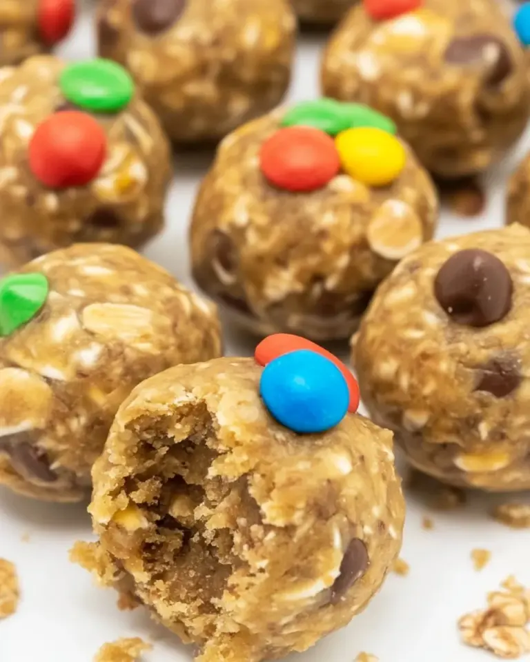 Homemade Monster Cookie Energy Balls (No Bake!) recipe photo