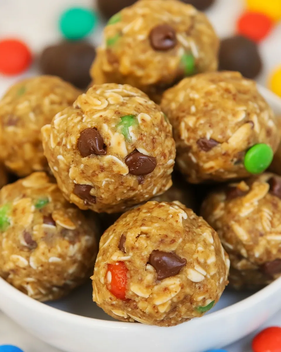 Classic Monster Cookie Energy Balls (No Bake!) dish photo