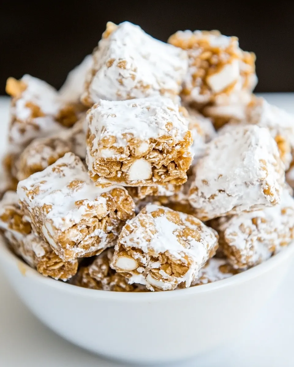 Delicious Muddy Buddy (Puppy Chow) Marshmallow Cereal Treats dish photo