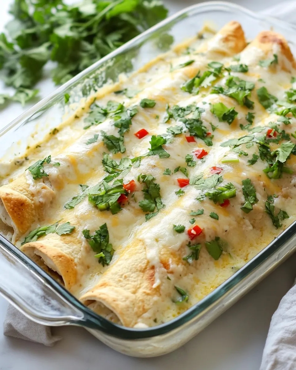 Classic Mushroom, Spinach, and Chicken Enchiladas image
