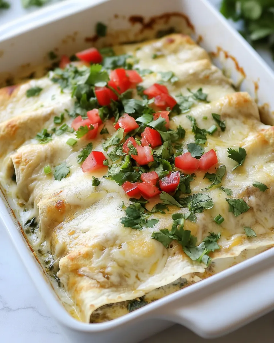 Easy Mushroom, Spinach, and Chicken Enchiladas recipe photo