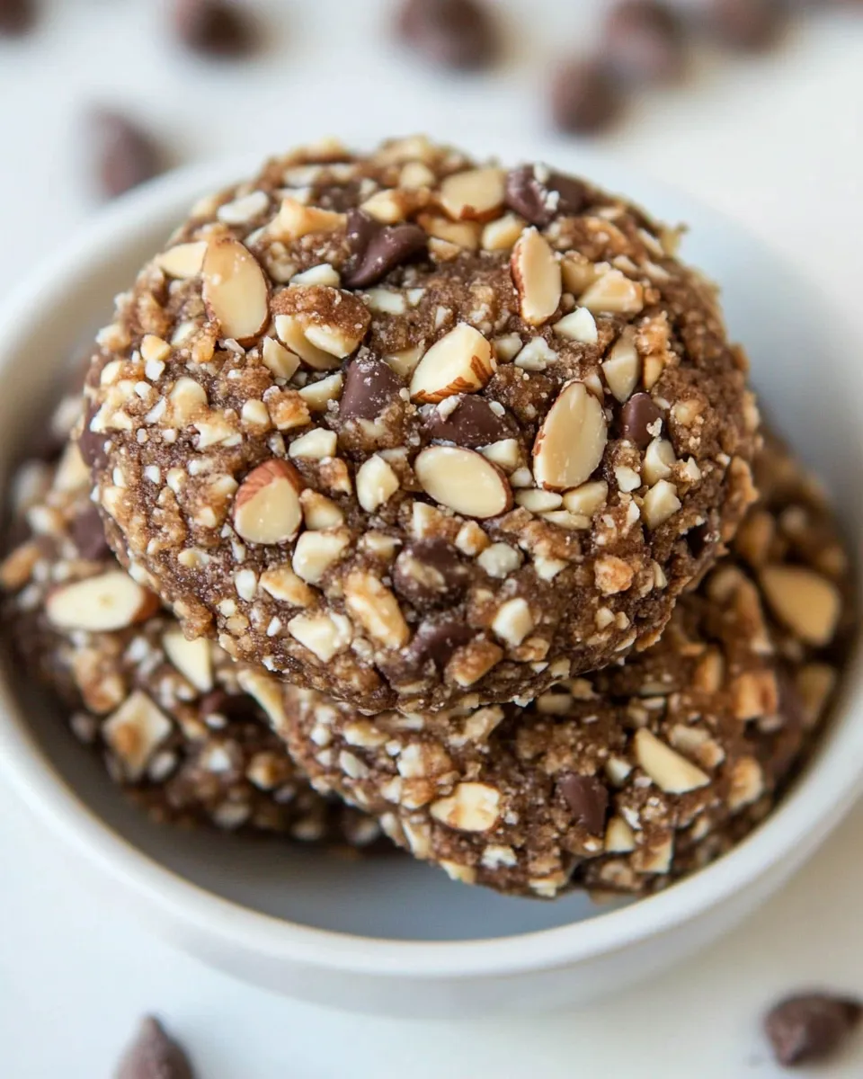 Homemade No-Bake Almond Joy Cookies food shot