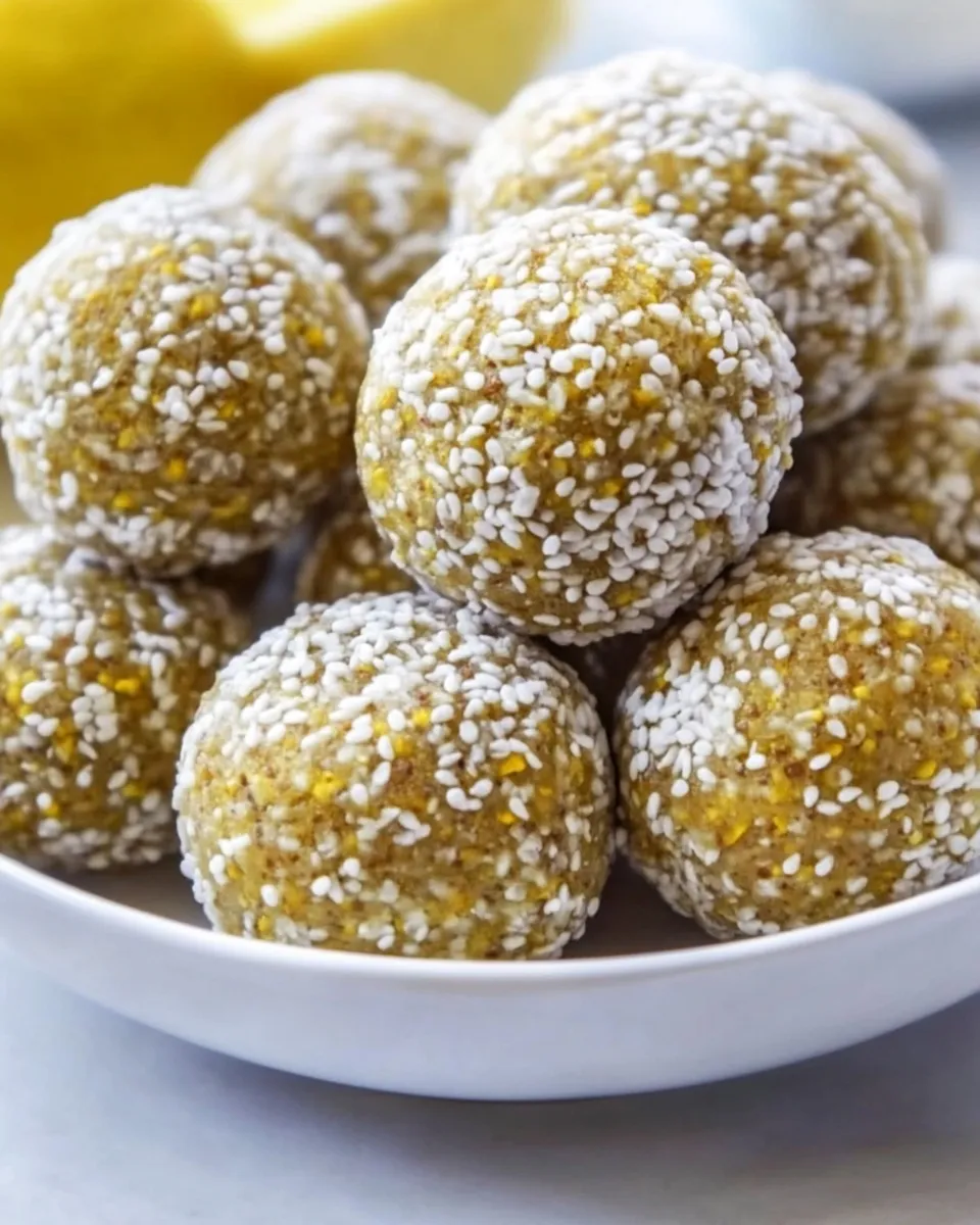 Delicious No-Bake Lemon Turmeric Energy Bites plate image