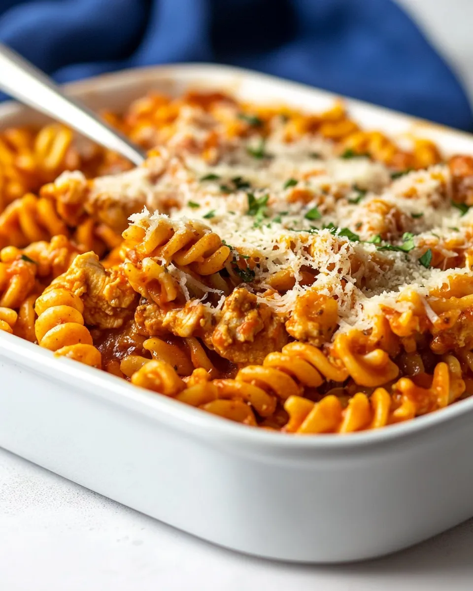 Delicious No-Boil Chicken Parmesan Pasta Recipe picture