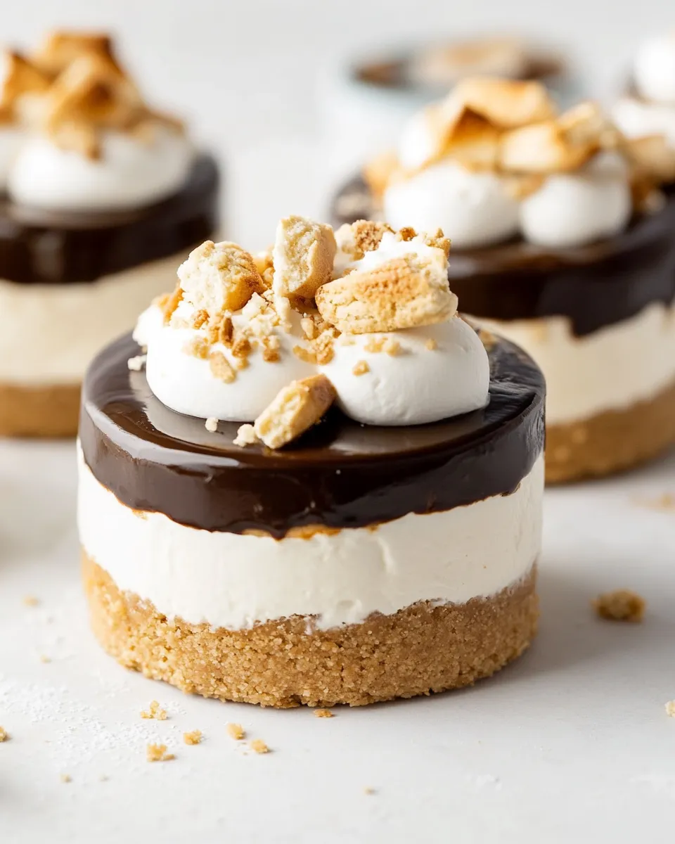 Classic No Bake Cookie Dough Smores Cheesecake recipe image