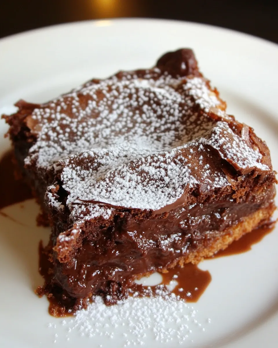 Quick Nutella Gooey Butter Cake food shot