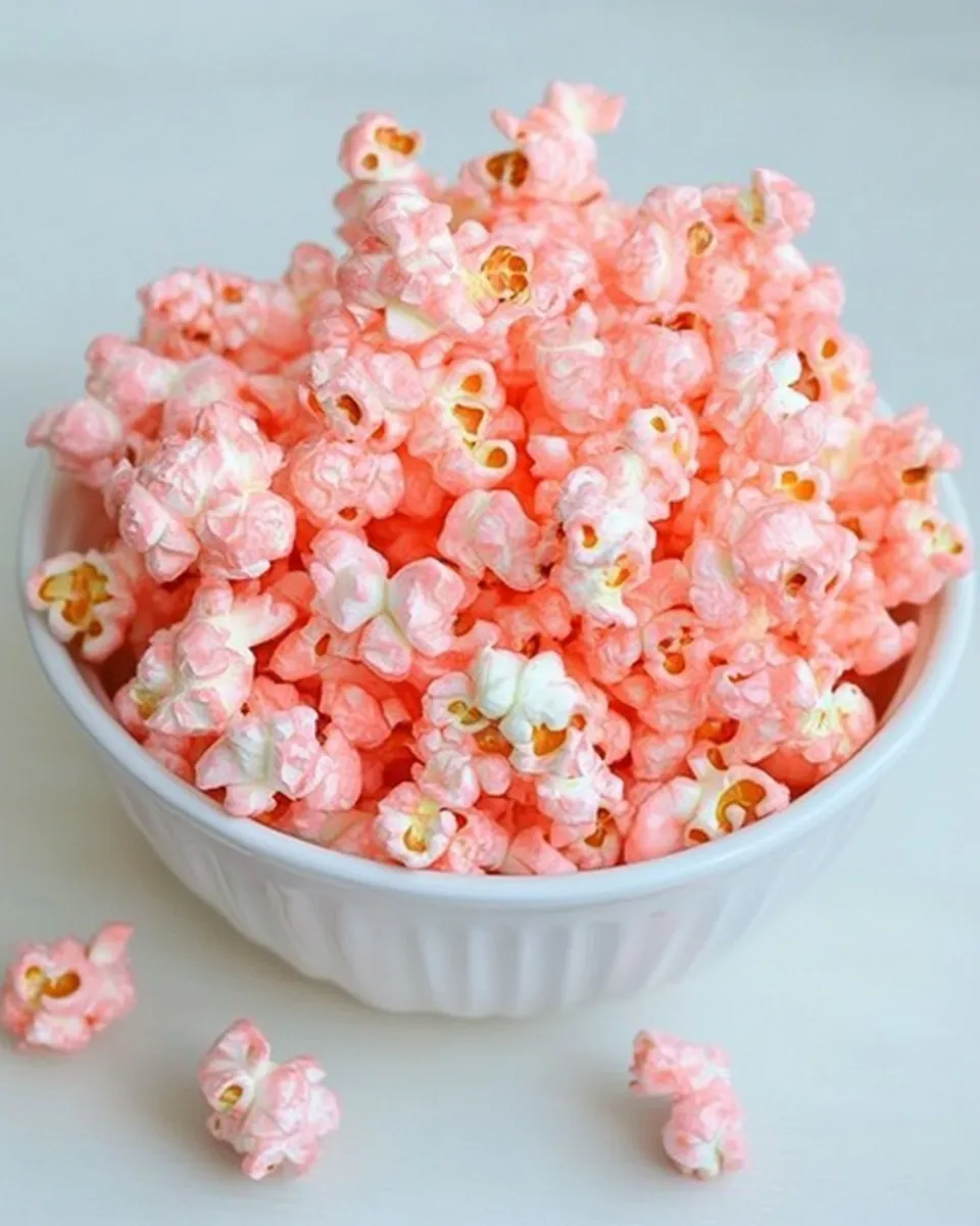 Homemade Old Fashioned Pink Popcorn recipe photo