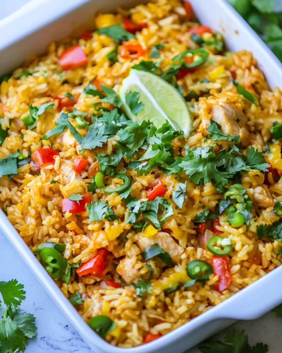 Classic One-Pan Chicken Fajita Rice dish photo