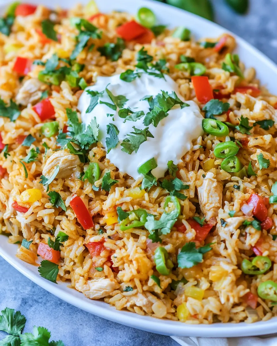 Easy One-Pan Chicken Fajita Rice food shot