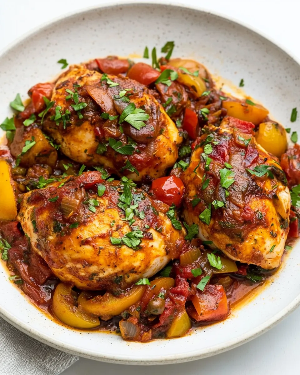 Easy One-Pan Rustic-Style Italian Chicken food shot