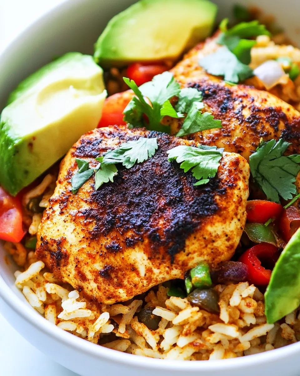 Quick One Pan Southwest Blackened Cajun Chicken with Rice recipe photo