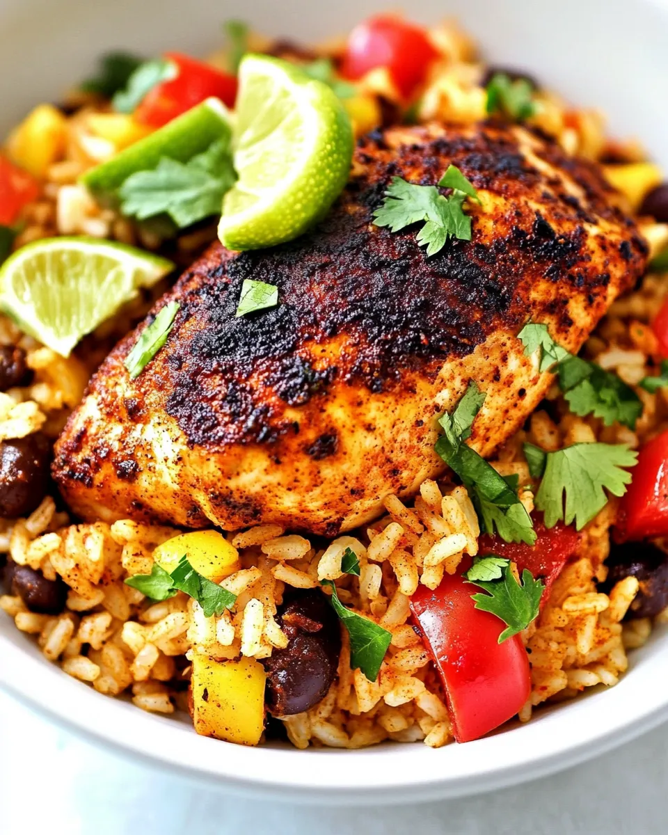 Homemade One Pan Southwest Blackened Cajun Chicken with Rice dish photo