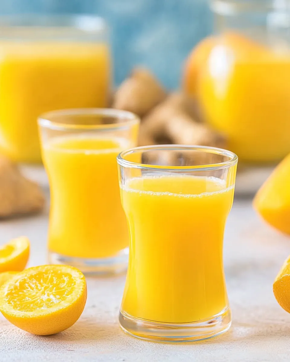 Delicious Orange Ginger Wellness Shot Recipe food shot