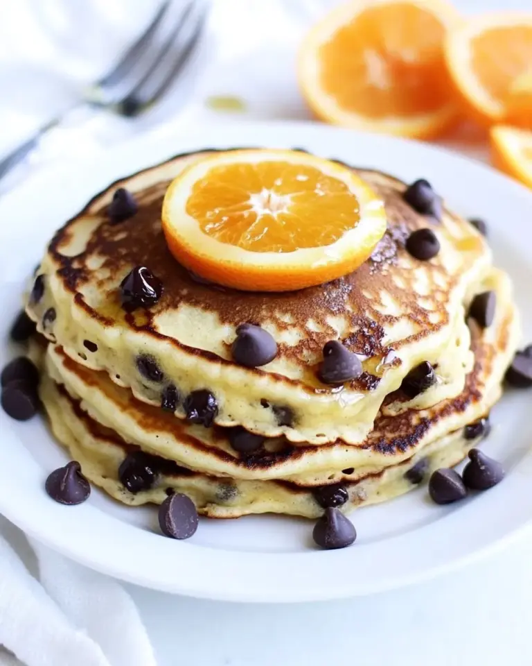 Homemade Orange Ricotta Chocolate Chip Pancakes photo