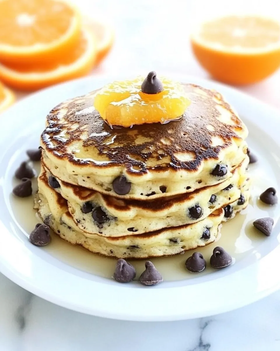 Easy Orange Ricotta Chocolate Chip Pancakes recipe photo