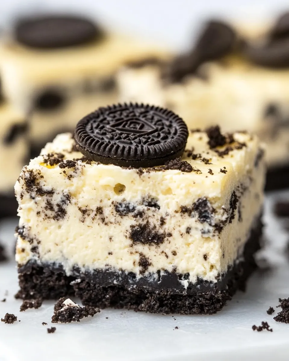 Homemade Oreo Cheesecake Bars photo
