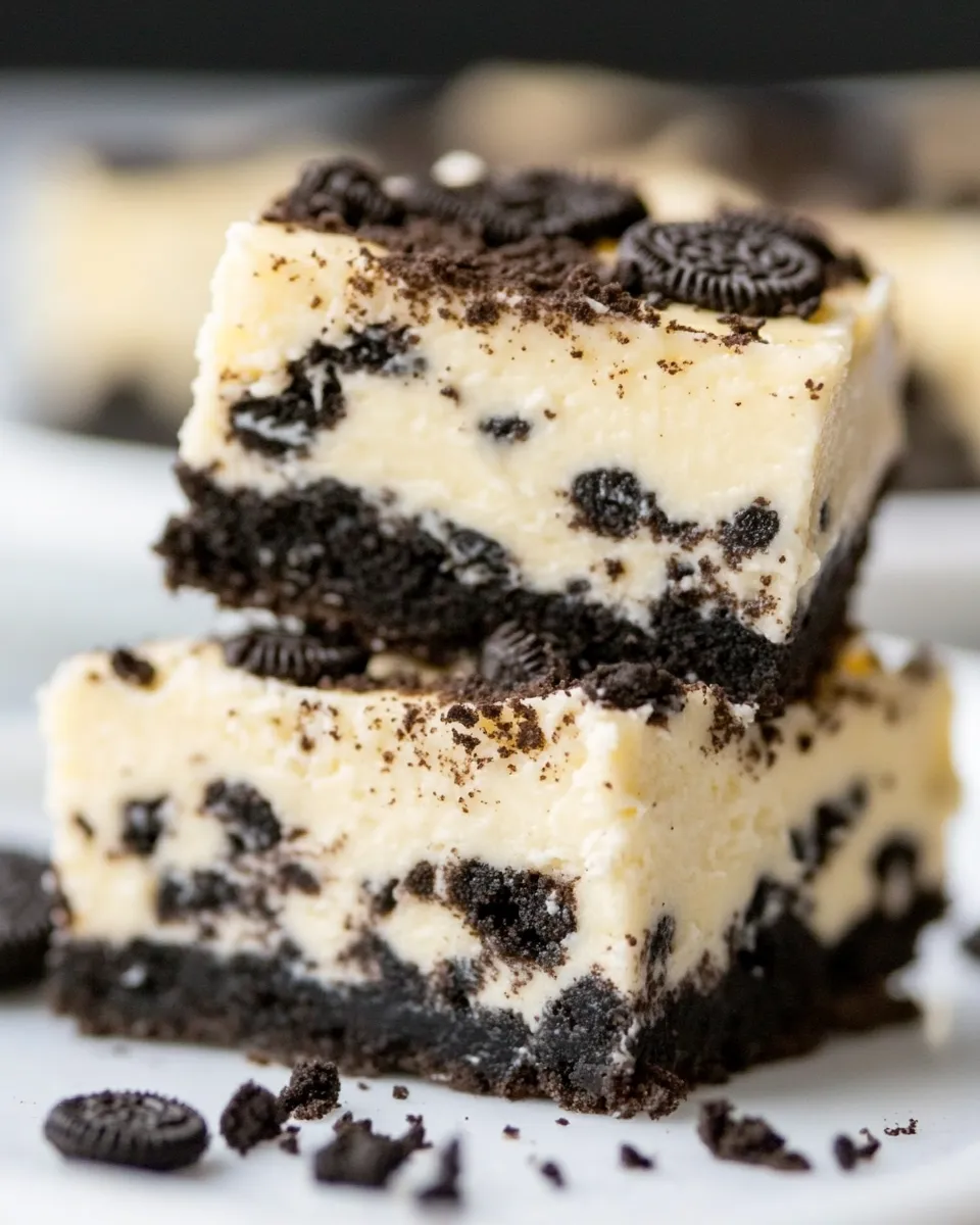 Easy Oreo Cheesecake Bars dish photo