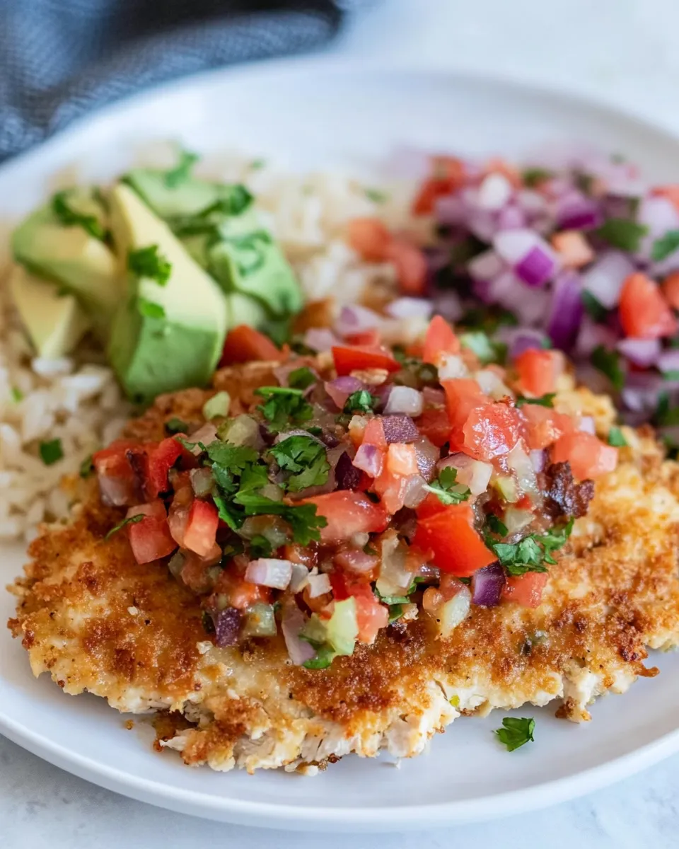 Delicious Oven Baked Mexican Chicken Schnitzel dish photo