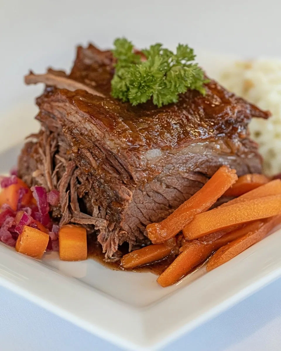 Delicious Oven Braised Texas Brisket shot