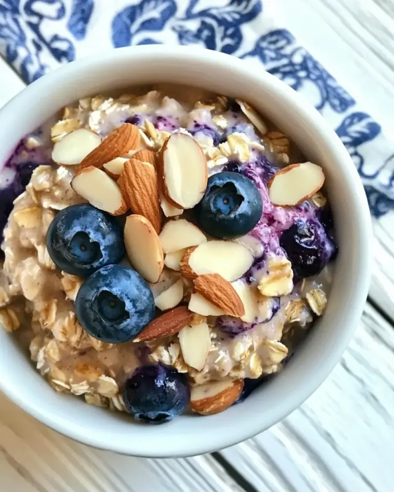 Homemade Overnight Blueberry Almond Oats photo