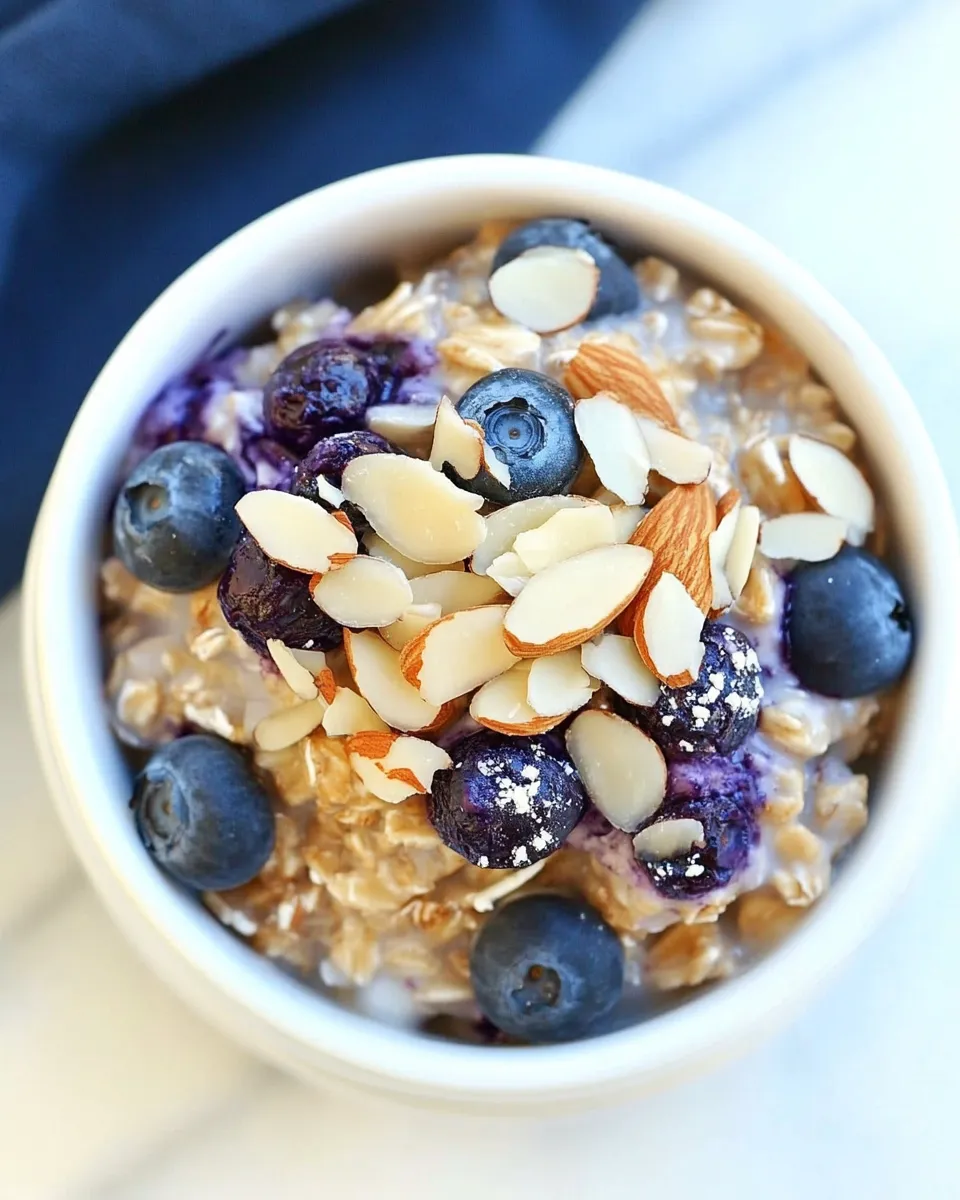 Easy Overnight Blueberry Almond Oats recipe photo