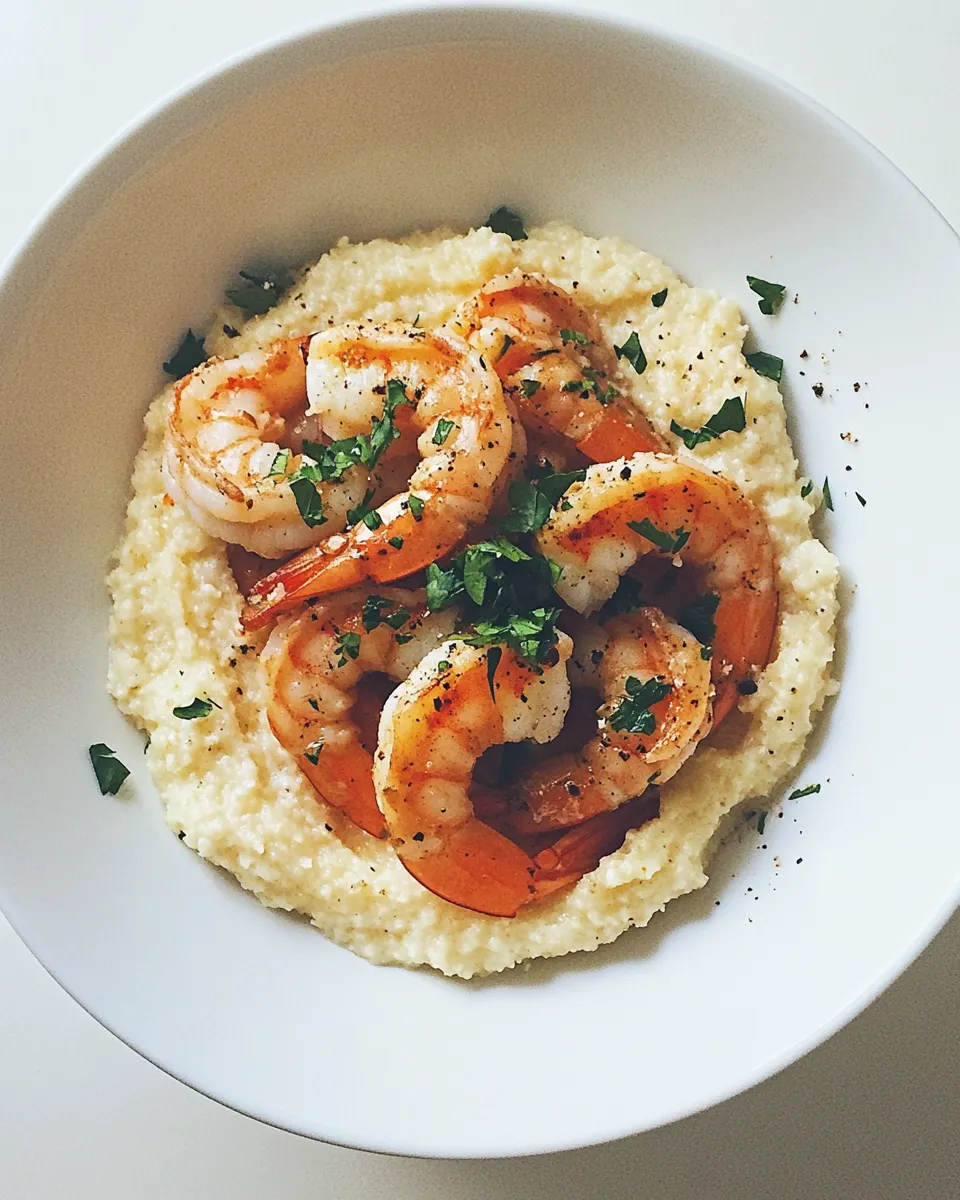 Classic Paleo Creole Shrimp with Cauliflower Grits image