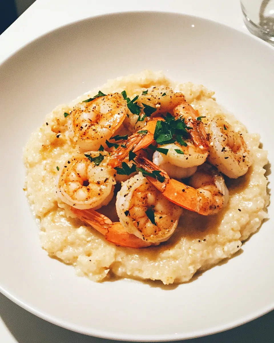 Delicious Paleo Creole Shrimp with Cauliflower Grits dish photo
