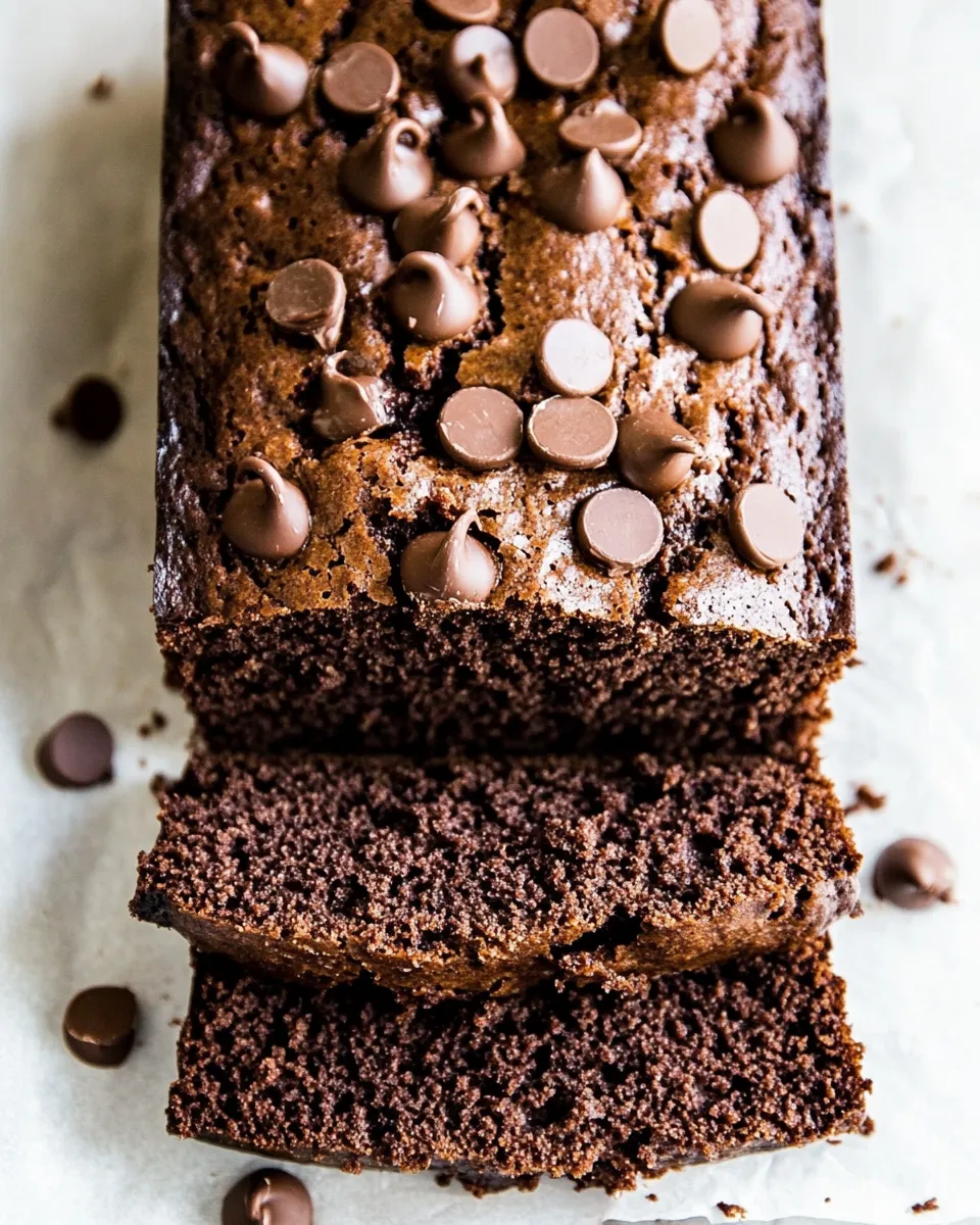 Easy Paleo Double Chocolate Banana Bread food shot