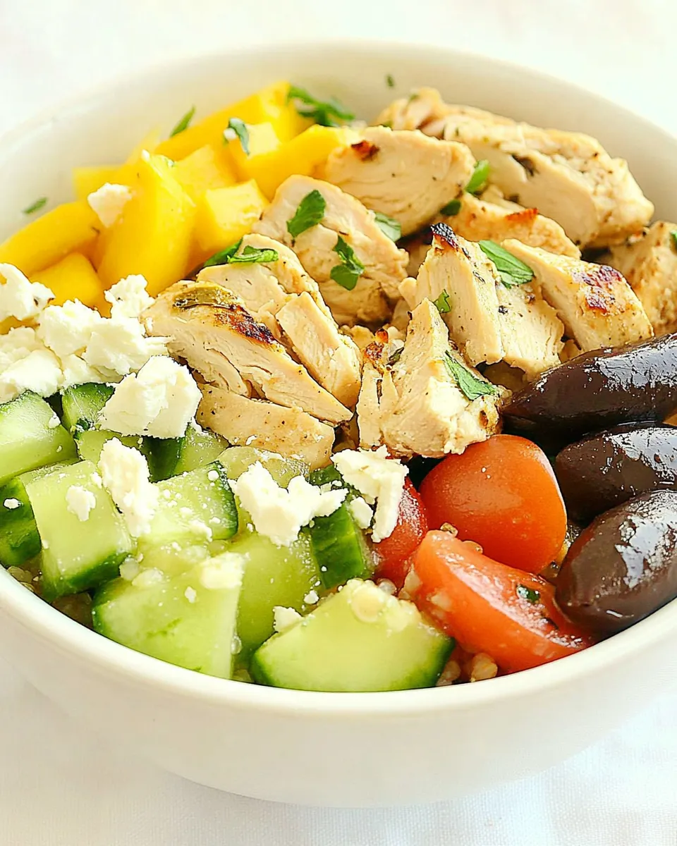 Easy Panera Mediterranean Grain Bowl with Chicken food shot