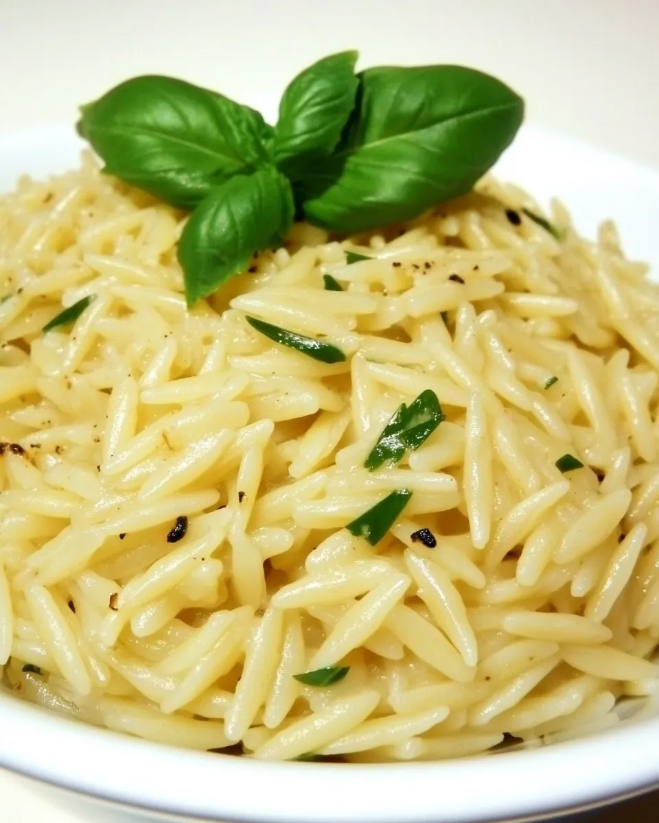 Classic Parmesan Basil Orzo dish photo
