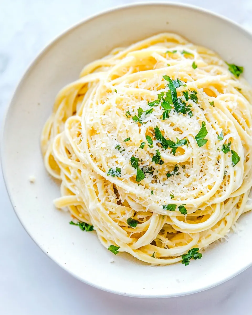 Homemade Parmesan Garlic Linguine Pasta photo