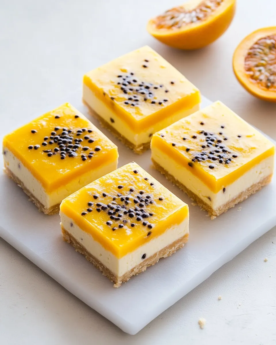 Delicious Passionfruit Cheesecake Bars image