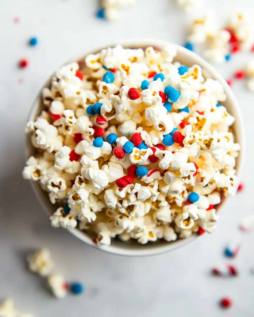 Delicious Patriotic Marshmallow Popcorn dish photo