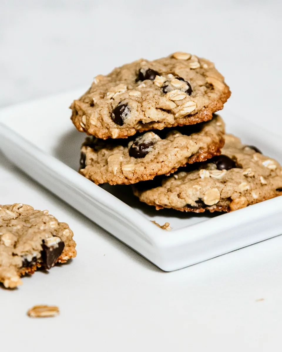 Healthy Peanut Butter-Oatmeal Chocolate Chip Cookies dish photo